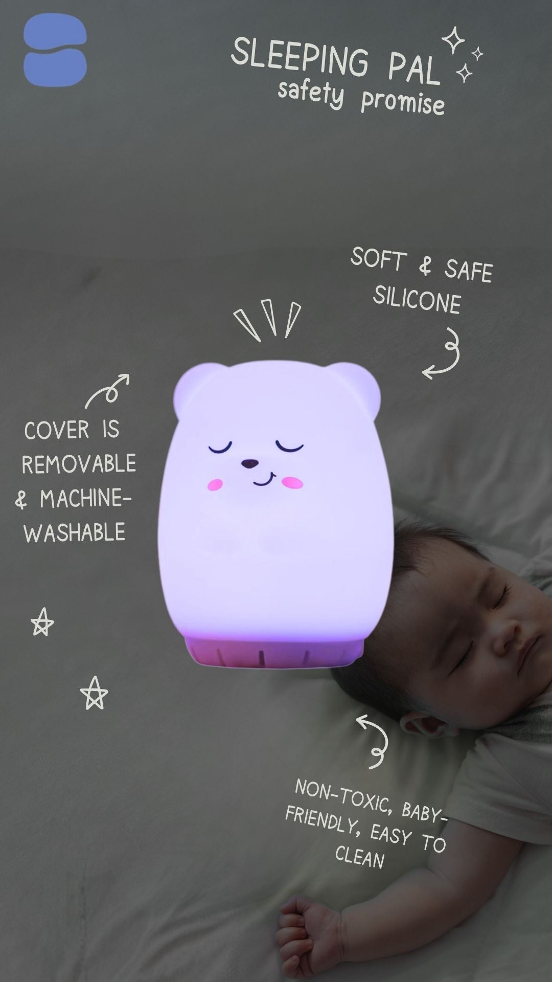 Sleeping Pal Night Light Sound Machine - 'Ted' a carefree little Bear