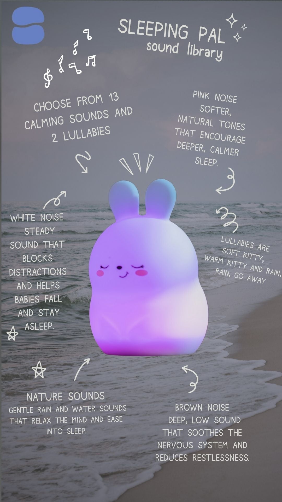 Sleeping Pal Night Light Sound Machine - 'Bonnie' The Bunny