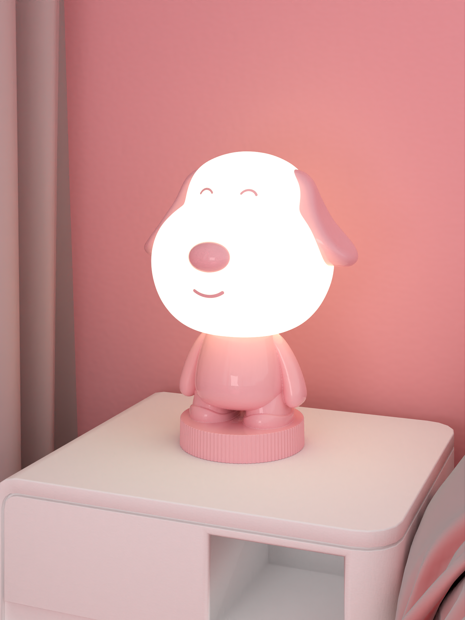 Lumi Pals Kid's Table lamp/ night light Pedestal Style Animal Doggy