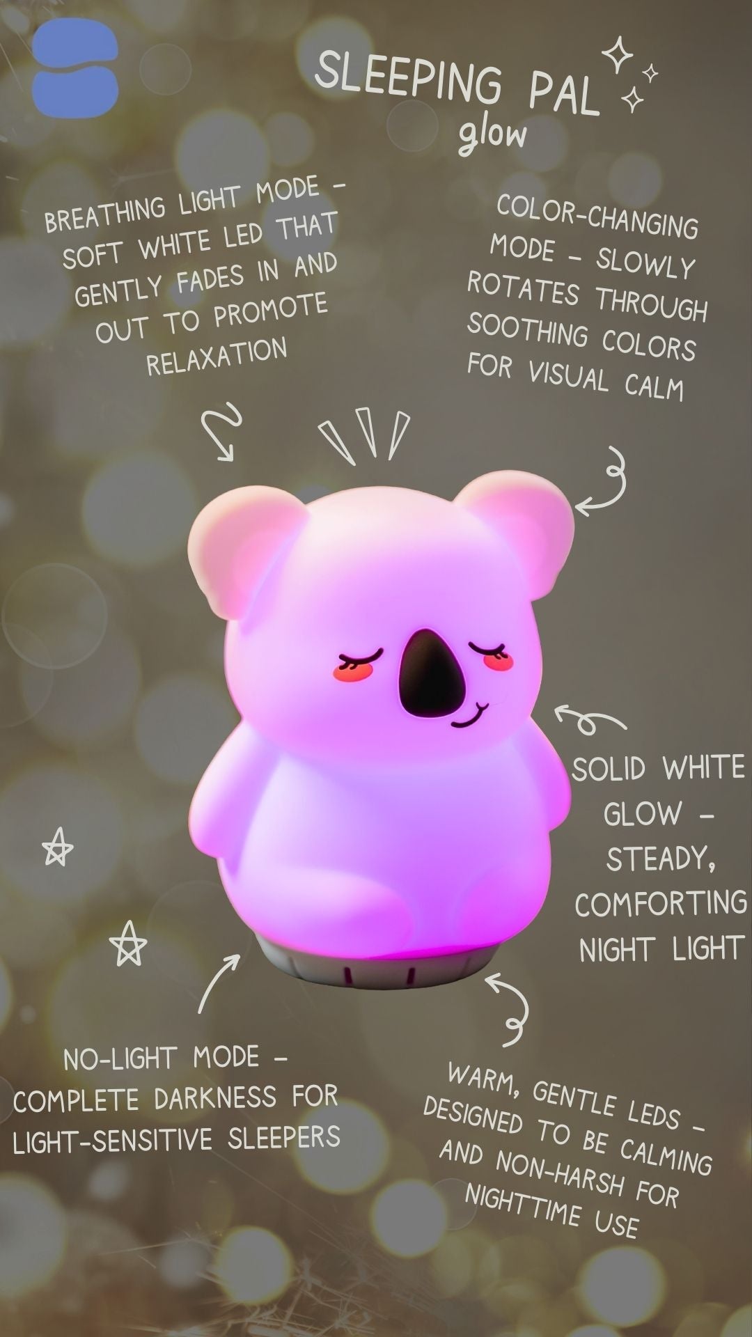 Sleeping Pal Night Light Sound Machine - 'Kyle' The Koala