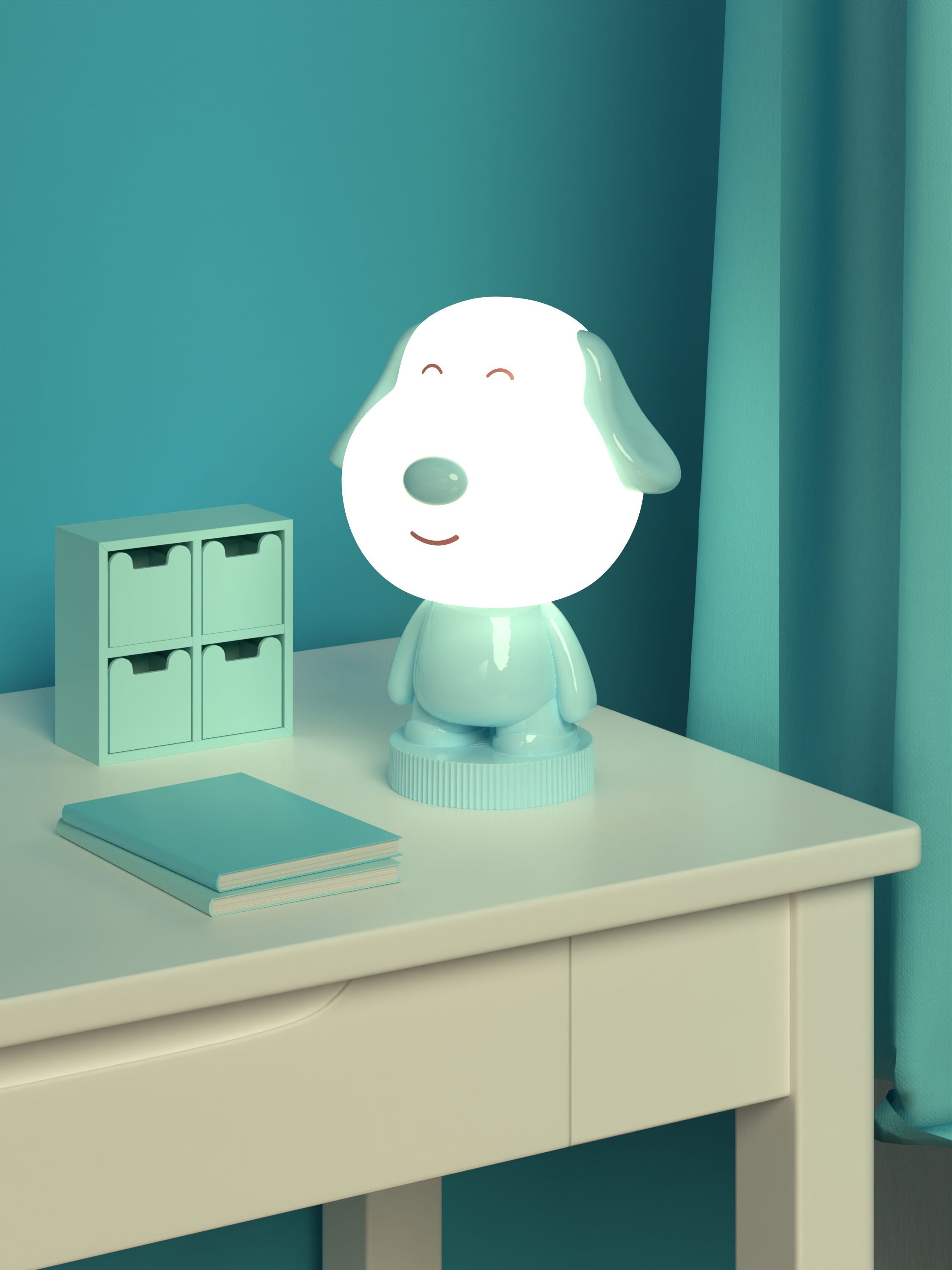 Lumi Pals Kid's Table lamp/ night light Pedestal Style Animal Doggy