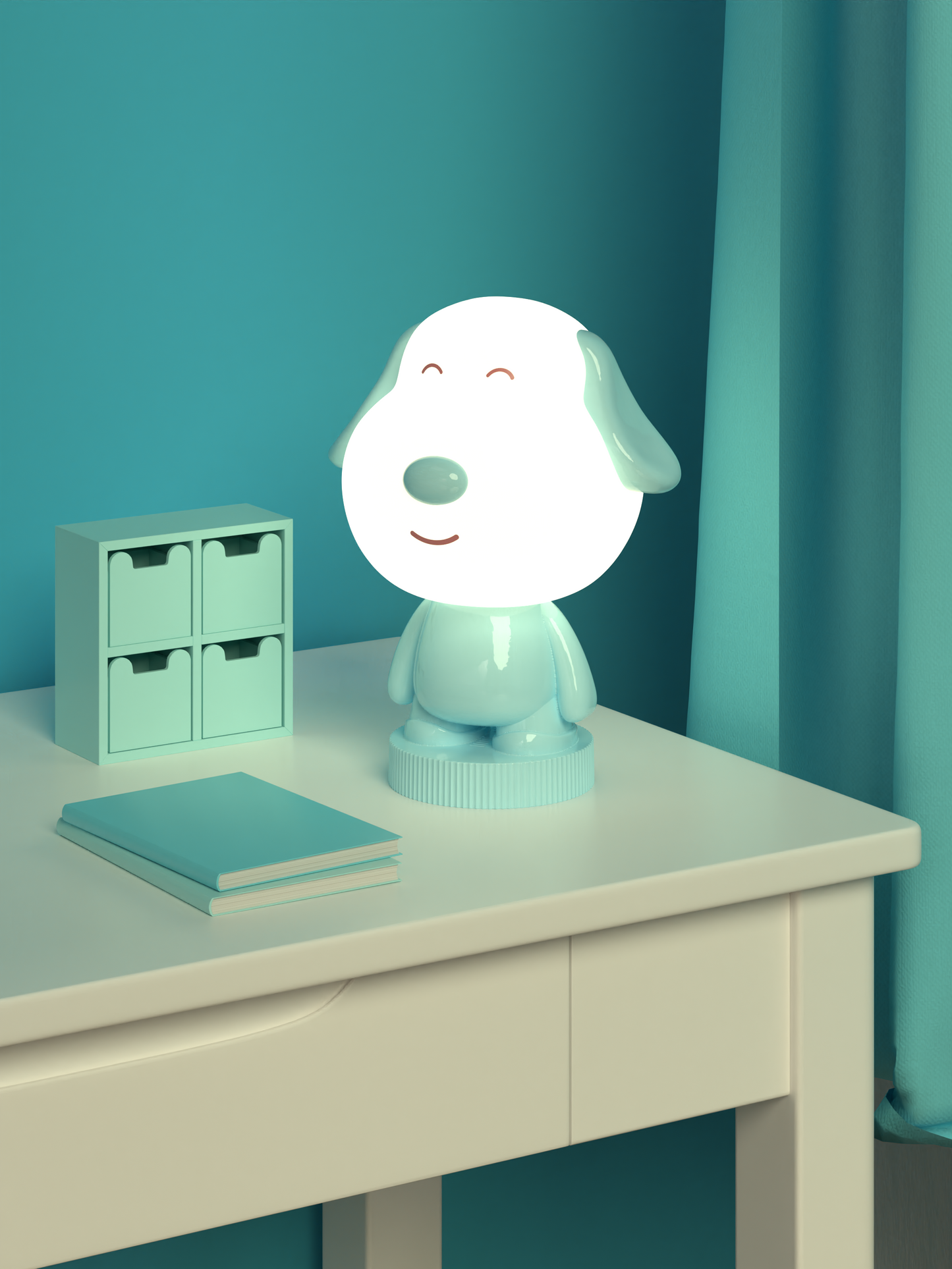 Lumi Pals Kid's Table lamp/ night light Pedestal Style Animal Doggy