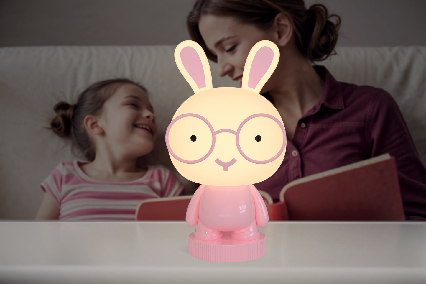 Lumi Pals Kid's Table lamp/ night light Pedestal Bunny Style Animal