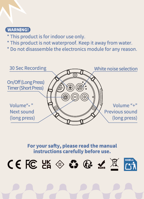 Sleeping Pal Night Light Sound Machine - 'Bonnie' The Bunny