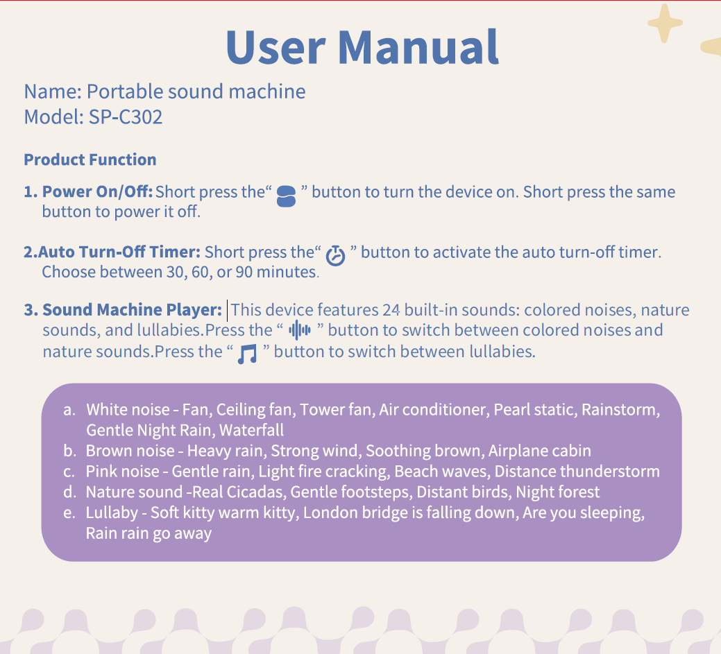 Sleeping Pal - Portable Sound Machine